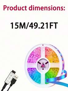 1-30m/Set Smart LED Strip Lights, 5050 RGB, Flexible Tape Lights For TV Backlight, Gaming Room, Christmas, Valentine's Day Decoration - 彩色 - 查看 15
