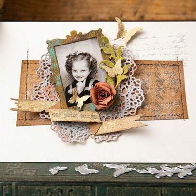 Flower Metal Cutting Dies, Butterfly Paper Cutting Templates, Embossing Molds, DIY Scrapbooking, Handmade Photo Album Decorative Paper Card Making Handbook