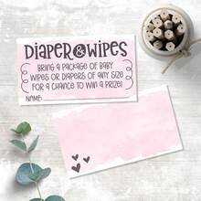 25/50张粉色/蓝色尿布湿巾抽奖卡，男孩女孩迎婴派对邀请卡 - 适用于迎婴派对宾客活动卡、办公用品卡（粉色/蓝色可选） - 彩色 - 查看 5