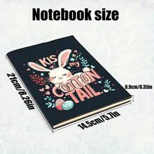 "Nhật ký chú thỏ Phục Sinh dễ thương 'Kiss My Cotton Tail'" - màu đen - Xem 6