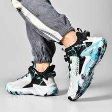 2026春夏新款旋转扣网面篮球鞋，耐磨增高休闲篮球鞋，时尚软底舒适 - 白青月 - 查看 5