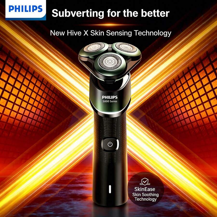 PHILIPS Máy cạo râu điện 2 trong 1 dành cho nam, tích hợp máy cạo râu và tỉa râu, sử dụng được cả khô và ướt, lưỡi dao xoay bằng thép không gỉ - Món quà tuyệt vời nhất dành cho nam giới (Máy cạo râu màu xanh rêu, không kèm máy tỉa râu mai) - Nhiều màu - Xem 1