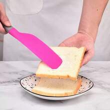 1pc Extra Large Silicone Cake Spatula - Heat Resistant, Non-Stick And Flexible Kitchen Tool, Suitable For Cooking, Baking, Mixing And Scraping, Silicone Jam Mixing Scraper Cake Cream Large Spatula Baking Kitchen Baking Tool - Multicolor - View 5