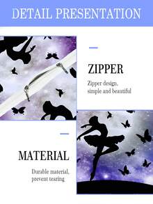 3pcs Purple Galaxy Ballet Dancer Butterfly Print Bedding Set, Soft Microfiber Starry Sky Duvet Cover With Pillowcases, Aesthetic Bed Set For Bedroom Guest Room - Multicolor - View 4