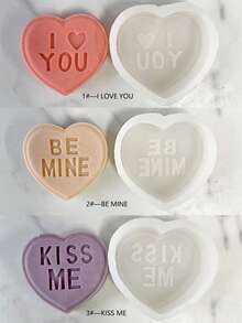 Khuôn silicon hình trái tim làm xà phòng thủ công, đá tạo hương thơm tự chế, dụng cụ mài nến thơm. - Trắng - Xem 1