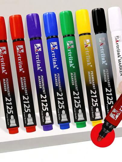1pc Black Oil-Based Permanent Markers, Smudge-Proof, Quick Dry Broad Tip Markers For Graffiti Writing, Coloring For Professional Artistic Use