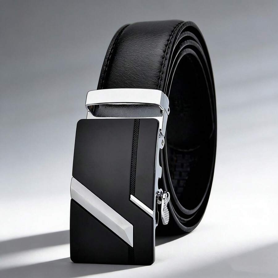 Thắt lưng khóa tự động hiện đại dành cho nam, thắt lưng hợp kim thời trang, thắt lưng công sở thường ngày.