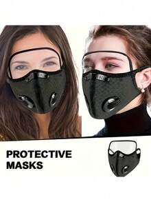 1个可拆卸户外口罩，防尘，可重复使用，男女通用，几何图案，魔术贴闭合，需手洗 - A - 查看 6