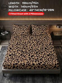 Bộ ga trải giường in họa tiết 2/3 món (1 bộ ga trải giường + 1/2 vỏ gối không kèm ruột gối), Tấm bảo vệ nệm thoải mái, thân thiện với da, Tấm phủ nệm in họa tiết, Mềm mại, Thoáng khí, Nhiều kích cỡ, Phù hợp với giường đơn/đôi/nữ hoàng/vua, Có thể giặt máy, Trang trí nhà cửa, Trang trí phòng ngủ - Nhiều màu - Xem 11