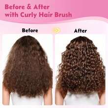Mermaid Curly Hair Brush Volume Curly Defining Brush For Effortlessly Detangling Shaping And Styling Curls, Curl Brushes Suitable For All Wet Or Dry Hair Types, Gifts Idea For Women And Men (Pink) - ColorA - 查看 3