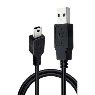 Cable USB A macho a Mini B 5 pines de 0,8 M y 2A, cable de sincronización de datos y carga, compatible con MP3/MP4, cámara DSLR, teléfono móvil antiguo, disco duro portátil, grabadora de coche, PSP, altavoz Bluetooth, para viajes y uso diario