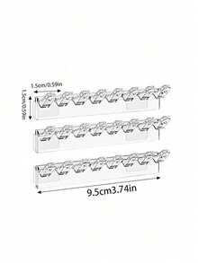 3/6 piezas Soporte de pared para collares con 8 ganchos, organizador de joyas para collares, pulseras, anillos - transparente - Ver 7