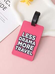 4pcs English Graphic Luggage Tags, PVC Material, Customizable, Creative, Suitable For Luggage Identification, Address Cards, Boarding Passes, Portable Labels, Essential Travel Accessories For Trips, Flights, Cruises, Suitcases, Backpacks, Ideal For Travel, Vacation, Summer, Back To School, Women's Travel Supplies, Mini Travel Bags, School Supplies Suitcase Tag Card Holder Name Tag Waterproof Airplane Holiday Essential Travel Essentials - Multicolor - View 11