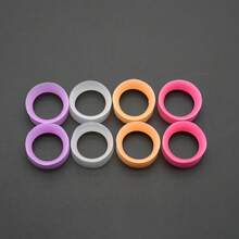 4 đôi nút bịt tai và khuyên tai dạng ống bằng silicon mềm phát sáng trong bóng tối, phù hợp cho cả nam và nữ, khuyên tai mỏng hai mặt lồi, khuyên tai phát quang, trang sức cơ thể - Tai giãn sáng - Xem 14