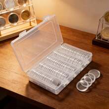 100Pcs /30mm Transparent Coin Cases Coins Storage Capsules Protection Box Container Holder Coin Collecting Box Case Collect - Multicolor - View 13