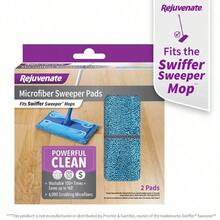 2-Count Microfiber Mop Pads For  Sweeper, Reusable Durable Sweeper Refills For Hardwood, Tile & Floor Cleaning - 1 - Xem 2