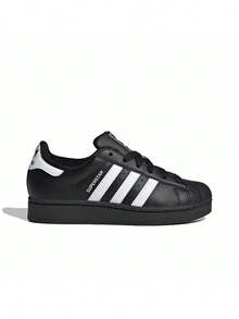 Zapatillas casuales unisex Adidas Originals Superstar II J, nueva llegada de primavera 2026, diseño clásico de puntera de concha, JH9977 - Negro - Ver 2