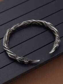 1PC Fashion Men's Bracelet, Nordic Viking Mythology Raven Theme Men's Bracelet, Men's Party & Daily Accessory, Gift - Open Bracelet - View 8