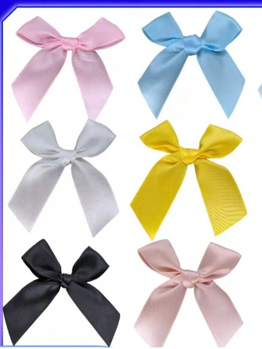 10 piezas de 2,5 cm Corbata de moño hecha a mano, accesorio de flor para botella de vino tinto, decoración artesanal DIY, corbata de moño para caja de regalo - Ver 1