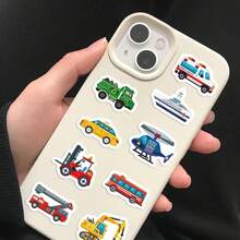 500Pcs Truck Vehicle Roll Stickers Car Stickers Cartoon Cute Car Decor Truck Gifts Truck Toys Car Decor Toys Vinyl Waterproof For Laptop Skateboard Water Bottles Scrapbooking Computer Journaling Phone Car - Multicolor - View 5