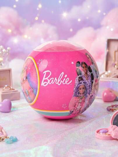 Mattel 1PC Barbie Officially Licensed DIY Beaded Bracelet Blind Box Hand String Surprise Box Colorful Stackable Crystal Wrist Adornment Cute Shaped Multiple Styles Random Inlaid Diamond Pendant Bracelet Adjustable Chain Acrylic Accessories Birthday Christmas Gifts