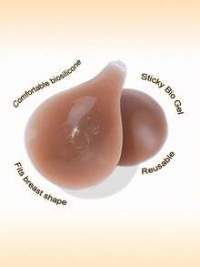 2 Áo ngực silicon tàng hình mới, có dây đeo vai, kiểu dáng chống trượt giúp ngăn ngừa chảy xệ, nâng đỡ, gom ngực và đẩy ngực. Được thiết kế đặc biệt cho chụp ảnh cưới, váy quây, nội y tàng hình, váy ngắn, đầm, du lịch nghỉ dưỡng để tôn lên khe ngực và tạo vẻ gợi cảm cho vòng một. - Cà phê nâu - Xem 3