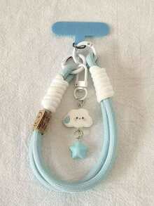 Dây đeo điện thoại ngắn hình đám mây và ngôi sao mới, kiểu dáng dễ thương, có mặt dây chuyền. - Nhiều màu - Xem 5