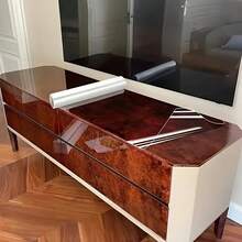 1卷自粘防水防刮耐磨可移除无残留加厚哑光易贴米白色简约奶油风格柔和纹理壁纸，适用于客厅背景墙、出租房、老房子墙面、家具翻新 - 靜電吸附貼紙 - 查看 3