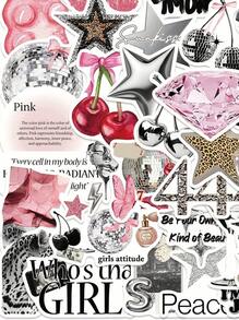 50张Y2K美学贴纸，包括都市女孩贴纸、Y2K风格黑白贴纸、都市贴纸、豹纹贴纸、艺术贴纸、卡通贴纸、涂鸦贴纸、乙烯基贴纸，适用于水瓶、保温杯、吉他、行李箱、手机、手机壳、笔记本电脑、滑板，是绝佳的礼品。 - 多色A - 查看 2