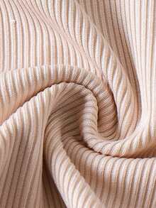 2pcs Baby Girls Casual Minimalist 3D Bow Round Neck Top And Full Bow Pants Set, Summer - Apricot - View 9