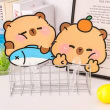 1pc/4pcs Cute Capybara Shaped Hand Fan, 4 Cartoon Styles, Plastic Water Rat Mini Handheld Fan, Portable Cooling Fan For Office Desk, Students, Summer Outdoor, Birthday Gift, Cartoon Accessories - Odd-shaped Fan - View 9