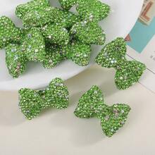 5 piezas de joyería con cuentas de cristal de Rhinestone en forma de moño - Colgante de dije de arcilla polimérica adecuado para pulsera, collar, llavero - 5 piezas - Ver 8