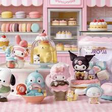 Miniso Sanrio Character Colorful Food Series Blind Box Cute Cartoon Kuromi My Melody Cinnamoroll Hangyodon Pochacco Model Anime Figurine Toy Ornament Birthday Holiday Gift (Random Delivery, 1pc) - Multicolor - View 3