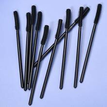 Bộ 10 cọ trang điểm mắt bằng silicon, cọ chuốt mascara, cọ uốn mi, cọ kẻ lông mày. - màu đen - Xem 2