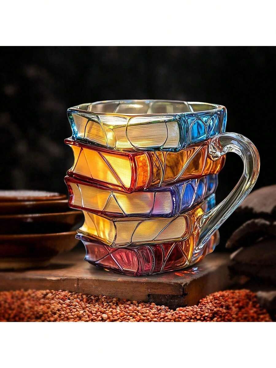 1个书形马克杯，艺术咖啡杯，送给爱书人的独特礼物，11盎司，送给朋友、读者、作家、图书馆员的理想礼物