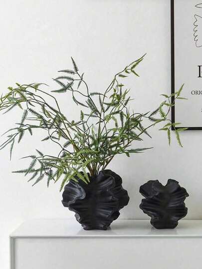 Modern Minimalist Creative Resin Vase Decor, Living Room Entrance TV Cabinet, Office Desk Home Decoration Vase, Luxury High-End Art Planter, Home Wabi-Sabi Style Coffee Table TV Cabinet Decor (Please Note The Size)
