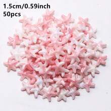 50pcs 15mm Multicolor Acrylic Starfish Beads, Suitable For Jewelry Making, Bracelet Necklace Earring Accessories - Starfish - View 13