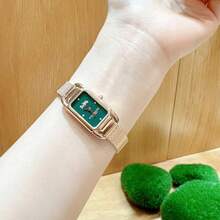 Coach Cadie Series Women's Quartz Watch, Rose Gold Tone Case Rose Gold Milanese Strap Green Dial - 玫瑰金 - 查看 13