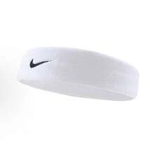 NIKE Premier Training Sport Headband - Thick, Soft, Cotton Blend, Moisture-Absolving - White - View 4