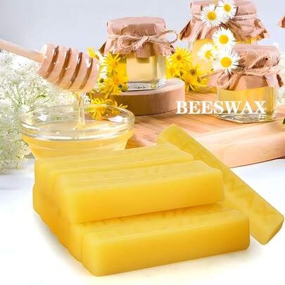 24 piezas Juego de cera de abeja para hacer velas DIY, pulir muebles y aromaterapia - Bloques de cera de abeja amarilla adecuados para principiantes y adultos - Opción perfecta para vacaciones y regalos