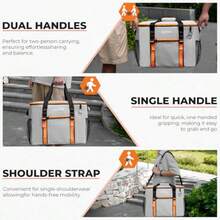INSMEER ielera Portátil Grande 50L para 75 Latas B Térmica Impermeable y Antifugas Cooler Pble con Correa de  Ideal para  Camping y - Gris - Ver 5