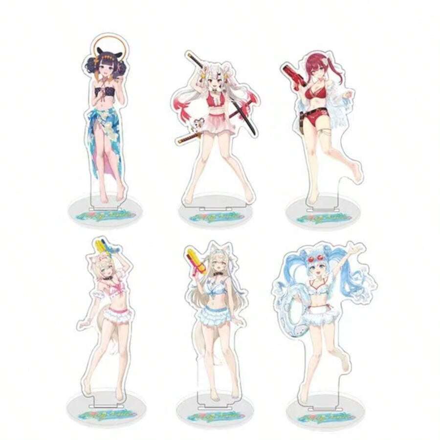 精美亚克力立牌摆件，灵感源自Hololive，以精湛工艺展现标志性VTuber角色。高透明度的亚克力材质突显了角色的精致细节和鲜艳设计，营造出引人注目的视觉效果。 - 彩色 - 查看 1