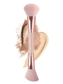 双头化妆刷，柔软刷毛，斜角轮廓刷+散粉刷，化妆工具 - 彩色 - 查看 10