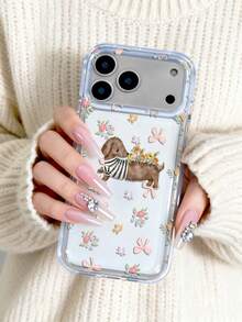 可爱腊肠犬手机壳，兼容 和三星 Galaxy - 彩色 - 查看 3