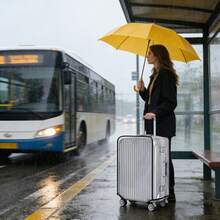 1个透明行李箱保护套，防水防尘旅行箱保护套，加厚PVC防刮行李箱套 - 無色 - 查看 3