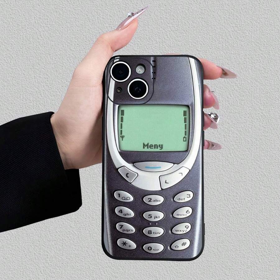 1 ốp lưng điện thoại TPU mềm chống rơi, thiết kế đục lỗ, bảo vệ điện thoại, tương thích với iPhone 7P/8Plus/16/16PLUS/16PRO/16PROMAX/XR/XSMAX/11/11Pro/11ProMax/12/12Pro/12ProMax/13/13Pro/13ProMax/14/14Pro/14Plus/14ProMax/15/15Pro/15Plus/15ProMax, Thời trang/Thanh lịch/Dễ thương/ - Đen và trắng - Xem 1