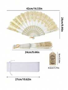 Bộ quà tặng tiệc cưới, Quạt xếp cưới màu vàng/hồng, Túi vải organza, Thiệp cảm ơn, Bộ quà lưu niệm, Thích hợp để tặng bạn bè, khách mời, tiệc cô dâu, tiệc sinh nhật, Phụ kiện chụp ảnh, Tiệc ngủ, Tiệc lễ hội, Quà sinh nhật, Tiệc nhóm, Tiệc độc thân, Quà tặng phù dâu, Sự kiện lễ hội, Hộp đựng trang sức vòng tay phù dâu, Quà cầu hôn phù dâu, Quà tặng tiệc cô dâu. - Nhiều màu - Xem 5