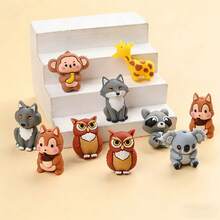 5pcs Cute Squirrel Silicone Beads, 3D Squirrel Holding Pinecone Shaped, Suitable For Home Decor, DIY Jewelry Making Bracelets Necklaces, Pen & Phone Charms, Bag Accessories, Craft Supplies - Multicolor - View 3