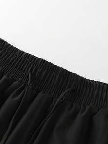 Quần nữ cạp chun, thiết kế hai lớp, quần short thể thao thời trang thường ngày, phù hợp cho leo núi, đạp xe, các môn thể thao dùng bóng, chạy bộ và các môn thể thao trong nhà, màu đen bán chạy nhất mùa xuân/hè. - màu đen - Xem 5