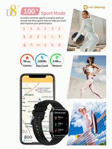 D8 Smart Watch For Men/Women (Answer/Make Call), 2024 HD 1.85"Smartwatch Fitness Activity Tracker, 100+ Sports IP67 Waterproof, Sleep Monitor/Pedometer/Calories, Fitness Watch For Android IOS - View 10